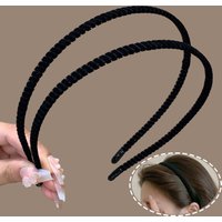 1/2pcs Velvet Invisible Black Hairband for Women Face Wash Back Head Pressing Hair Fixed Hairbands Fashion Hair Accessories