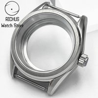 38mm Case Sapphire Glass Silver Watch Case Fit NH35 NH36 ETA2824 PT5000 Miyota8215 Movement Watch Accessories image 3