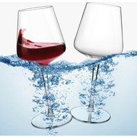 MICHLEY 15oz breakable Floating Plastic Wine Glass Goblet Transparent Tritan Plastic Wine Juice Drink Pool Party 2/4/6PCS Set