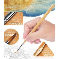 11pcs Detail Brush Set, Triangle Handle Micro Brush, Acrylic Painting Art Brush, Model Oil Painting, Digital Painting Set