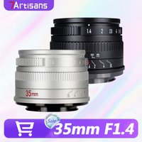 7artisans APS-C 35mm F1.4 Large Aperture Camera Lens for Humanities Photography with Sony E Fuji XF Nikon Z Canon RF M43-mount