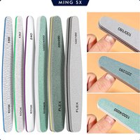 6pcs Nail Files Set and Buffers for Natural Nails Emery Boards Nail Buffer Block 100-4000 Grit Nail Files Fingernail Files
