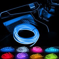 1M/2M/3M/5M Car Interior Light LED Strip Decoration Flexible Neon Lights Car Atmosphere Lamp 12V Universal Auto Ambient Light