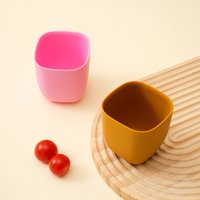 1PCS Baby Silicone Cup Solid Color Baby Tableware Baby Snack Cup Portable Baby Water Bottle Learning Feeding Kids Cups