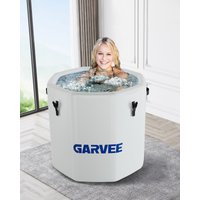 700L Aufblasbare Eiswanne für Sportler, Tragbare Kaltwasserwanne mit Isoliertem Deckel, Kompatibel mit Wasserkühlgeräten