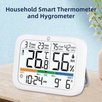 Smart Digital Thermometer and Hygrometer with Backlight Calendar and Time Display High-precision Thermo-Hygrometer for Home