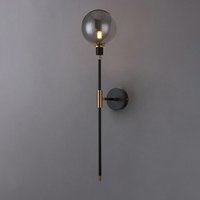 Applique murale Led moderne en forme de haricot magique, boule de verre en fer noir, pour salon, chambre à coucher, Loft, luminaires de chevet nordiques pour la maison