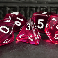 7Pcs/set Acrylic Material Blend Transparent Dice Set DND RPG MTG Board Games Role-playing Dice Games Entertainment Accessory