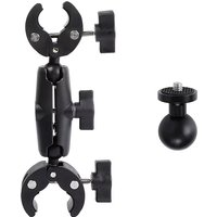 AliExpress NONE Double Socket Strong Clip Crab Clamp Motorcycle Bicycle Handlebar Base Mounting Bracket Clip for Insta360 X4 X3 Go Pro 12 11 10