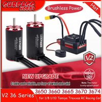 RC Motor Supersonic V2 3650 3660 3665 3670 3674 with Waterproof 60A 90A 110A Brushless Motor/ESC Combo for 1/8 1/10 RC Car Parts