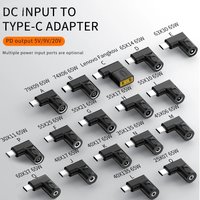 65W DC to USB C PD Power Adapter Converter 5.5X2.5 7.4X5.0 4.5X3.0mm Laptop Charger to Type C Connector for Xiaomi Samsung