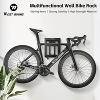 WEST BIKING Multifunctional Wall Bike Rack Durable Bicycle Indoor Parking Stand Maintenance Workstand MTB Road Bike Accessories