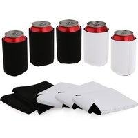 10x Beer Cans Coolers Sleeves Collapsible Drink Caddies Holder Soft Insulated Neoprene DIY Sublimation Water Bottle Sleeve Party