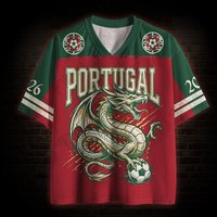 Assist in World Football Matches, Dark Series Mesh Football Jerseys, Personalized _ Portugal Dragon Mesh Jerseys, 3D Printed