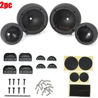 2Pc Car Mid-to-high-range Speakers Boxes Shell Bracket Audio Media Holder Tri Frequency Non-Molded A-pillar Horn Stand Cover