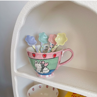 Spoon Cute Creative High Appearance Level Eating Long Handle Ceramic Coffee Stirring Spoon Star Dessert Spoon Kitchen Tools