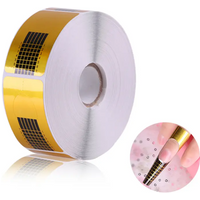 100PCS Nail Form Sticker For Acrylic Powder Tips DIY Art Tools Nails Extension Forms Guide Sticker Paper Molds Poly UV Gel