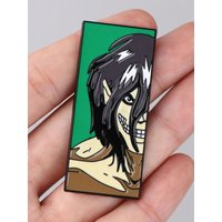 Japanese Anime Giant Eren Brooch Enamel Cartoon Metal Backpack Lapel Badge Cosplay Accessories Men Women Brooch Jewelry Gifts
