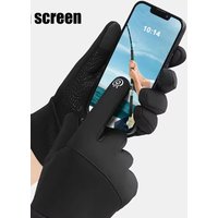 AliExpress NONE Winter Anti Slip Skiing Gloves for Unisex Touch Screen Compatibility Warm Cashmere Lining Outdoor Sports Cycling Running Gloves