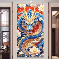 DIY Diamond Painting Beautiful Chinese Dragon Picture Cross Stitch Full Drills Diamond Mosaic New Collection Home Decor