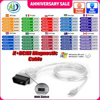 OBD2 Interface Cable Auto INPA FTDI FT232RL With Switch For NCS Coding WinFP Tool32 Programing K+DCAN OBD2 Diagnostic Scanner