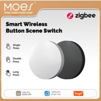 MOES Tuya ZigBee Smart Key Switch Wireless Remote Controller Mobile Setting Multi-Scene Linkage Smart Switch Battery Powered