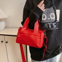 Fashion Solid Color Canvas Crossbody Bag Multi-Purpose Lightweight Nylon Shoulder Bag Tote Bag Handbag Small Square Bag Outdoor