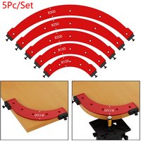 Gabarits d'angle de rayon pour le travail du bois, modèles de rayon d'angle rond pour le travail du bois, modèles de routage de rayon d'angle de gabarit de rayon 5 pièces
