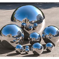 Hollow Ball Dia 25~200mm Thick 1.2mm 304 stainless Steel Ball Party Mirror Metal Ball Sphere Home Garden Decoration
