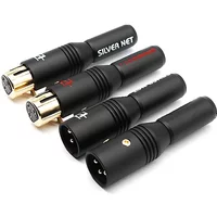 HiFi 24K Gold Plated XLR Plug Male Female Connector DIY Audio Cable Adapter