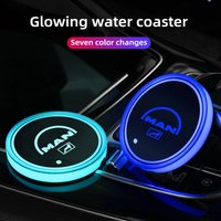 Suitable for MAN TGX TGM TGS TGE car induction colorful modified atmosphere light car luminous water coaster non-slip pad