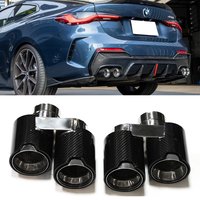 Quad Carbon Fiber Exhaust Tip For BMW G22 G23 G26 420i 430i 425i Muffler Tip Exhaust Nozzle Exhaust Pipe Replacement Tailpipe