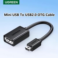 UGREEN Mini USB To USB2.0 Female Data Cable OTG Converter Car MP3 MP4 Adapter portable hard drive tablet laptop computer Notbook
