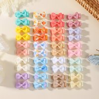 40Pcs/lot Hot Sale Mini Bows Colorful Hair Clips Set Kids Hairbangs Cute Barrette Party Travel Photo Headdress Clip