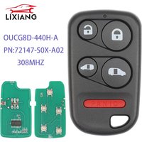 2PCS/LOT 5 Buttons Keyless Remote Car Key OUCG8D-440H-A G8D-440H-A 72147-S0X-A02 fit for Honda 2001 2002 2003 2004 Odyssey