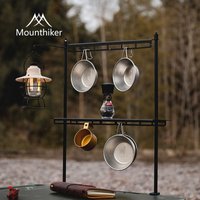 MOUNTAINHIKER Outdoor Lighweight Camping Storage Shelf Aluminum Alloy Detachable Organizer Rack Table Lantern Stand Tableware