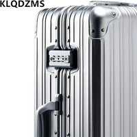 KLQDZMS 20"24"26"29Inch Business Luggage All Aluminum Magnesium Alloy Boarding Box Large Capacity Trolley Case Men's Suitcase