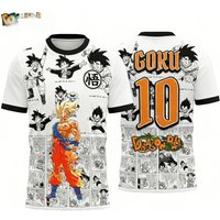 Summer 2026 Dragon Ball Goku "Growing Up Chronicles" No. 10 Manga Themed 3D Printed Breathable T-shirt Adult Parent-child Top
