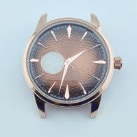 40mm Arch Glass Watch Case nh38 Case Silver Rose Gold Cocktail Case for NH38 Movement fit 35mm Dial