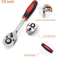 AliExpress 1/2 Inch Ratchet Wrench 24 Tooth Drive Ratchet Socket Wrench Tool Multi-function DIY Bicycle Motorcycle Car Hand Tools