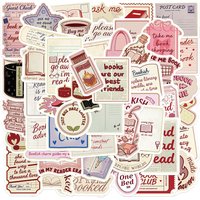 50-100PCS Bookish Vintage Literary Inspirational Phrase Stickers, Graffiti Decals for Skateboards, Stationery, Water Cups