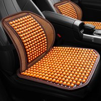 Summer Wooden Bead Car Seat Cushion & Lumbar Support Breathable, Durable & Easy to Clean.Simple Installation for Multi-Scene Use