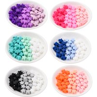 30Pcs 14mm Pentagram Silicone Bead Set BPA Free Food Grade Silicone Beads For DIY Pacifier Clip Chew Toys Necklace Baby Toys