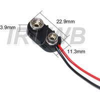 10PCS clip Lead Wires holder Line length 15CM I type 9V Battery Snap Connector