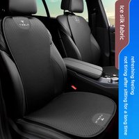 Car Seat Pad Backrest Mat Ice Silk Flax Seat Cushion Covers for Tesla Model 3 Highland 2023 Model S Model X Model Y