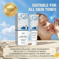 SOUG Hydrating Collagen Sunscreen SPF Broad Spectrum UV Protection Non-Greasy No White Cast Moisturizing Day Cream Sunblock