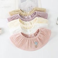 5pcs/set Cotton Baby Bibs Saliva Towel Gauze Summer Thin Feeding Bibs for Newborn Adjustable Girls Scarf Babies Accessories