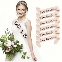 Team Bride Sash 1 Bride to Be Sash + 6 Team Bride Sashes Bridesmaids Bridal Shower Decoration for Bachelorette Parties
