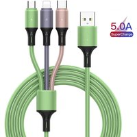 3 in 1 Charging Cable Type C/Micro b/iPhone Macarone Use For iPhone Huawei Samsung Smart Phone