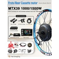 AliExpress NONE Electric Bicycle Conversion Kit 48V 1000W 1500W e-bike MTX Blue Color Rim Front/Rear Wheel hub motor bike for Mountain bike kit
